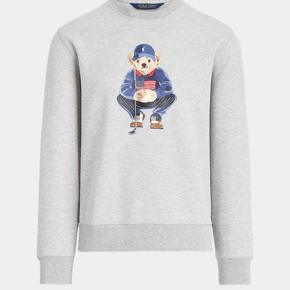 Polo by Ralph Lauren Gray Sweatshirt with Blue Graphic - Picture 2 of 9